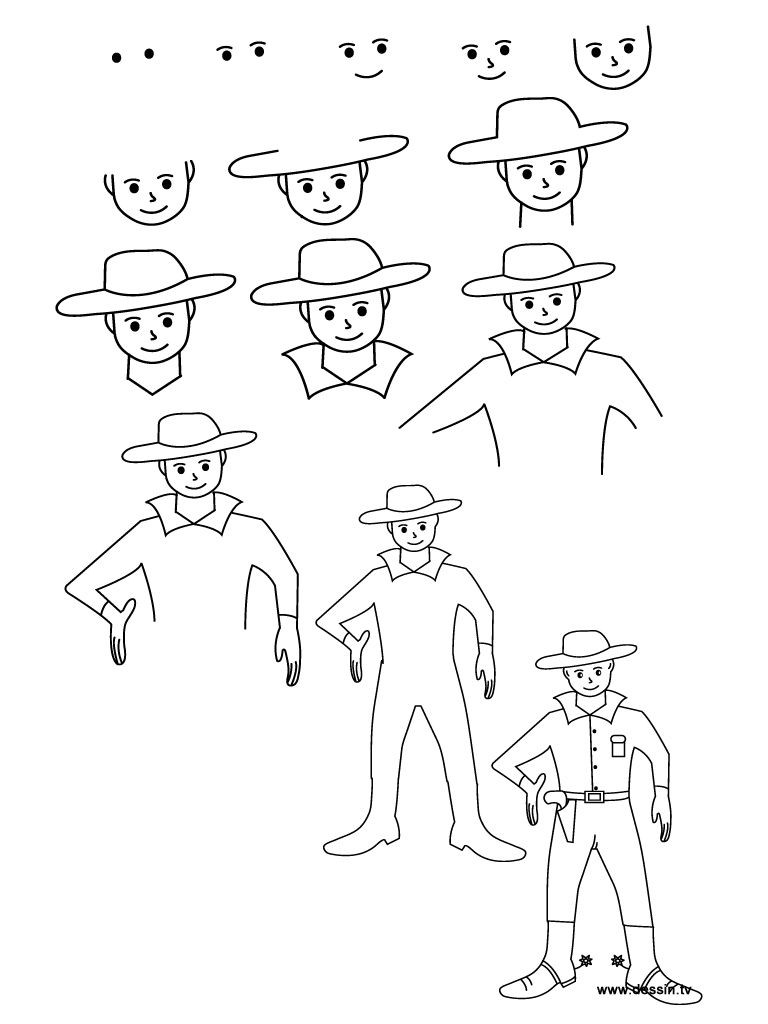 Kovboy fikri 3 çizimi