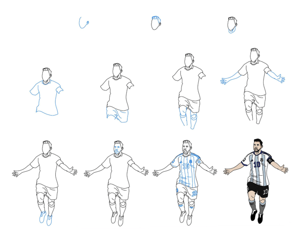 Messi kutlaması 4 çizimi