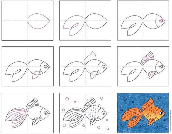 Akvaryum balığı 1 çizimi