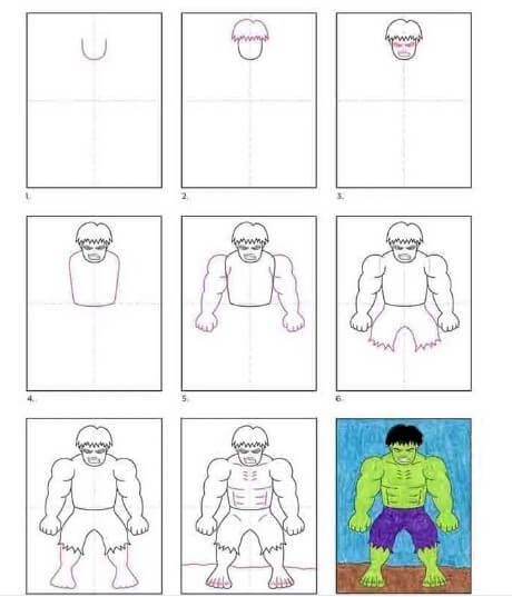 Animasyonlu Hulk çizimi