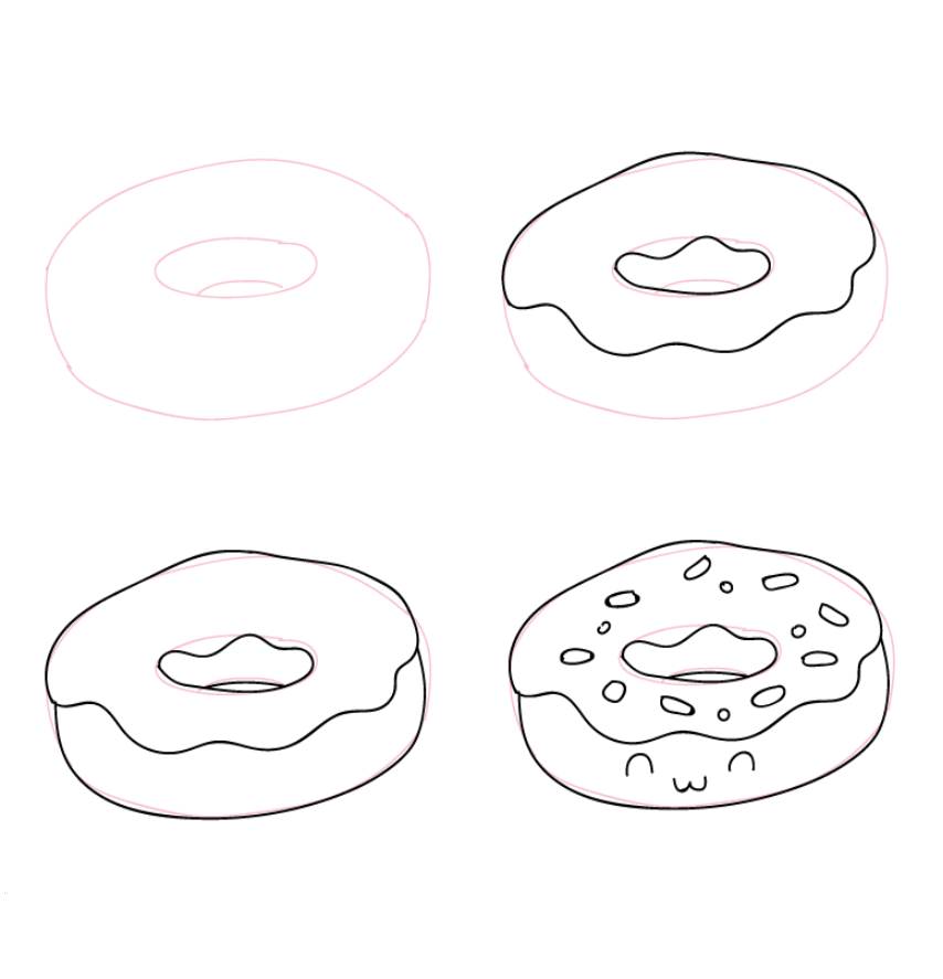Basit çörek çizimi (2) çizimi