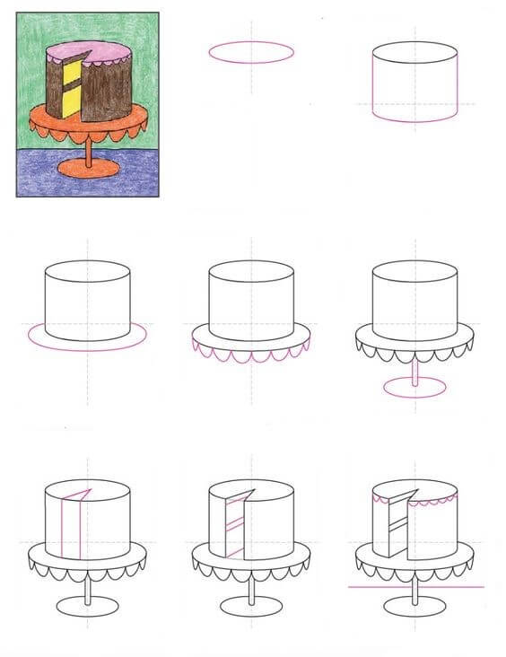 Basit pasta çizimi (1) çizimi