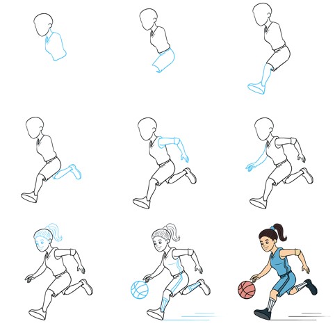 Basketbol oyuncusu (2) çizimi