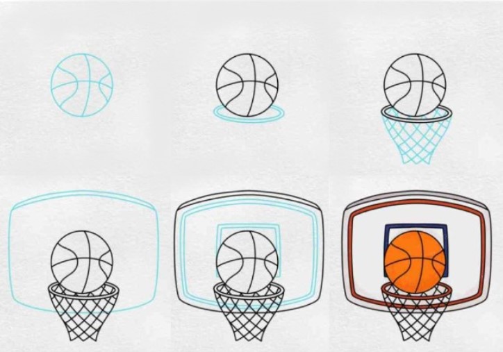 Basketbol tahtası (3) çizimi