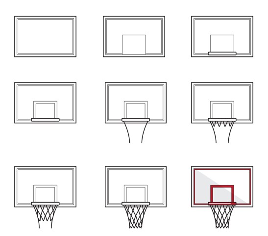 Basketbol tahtası (4) çizimi