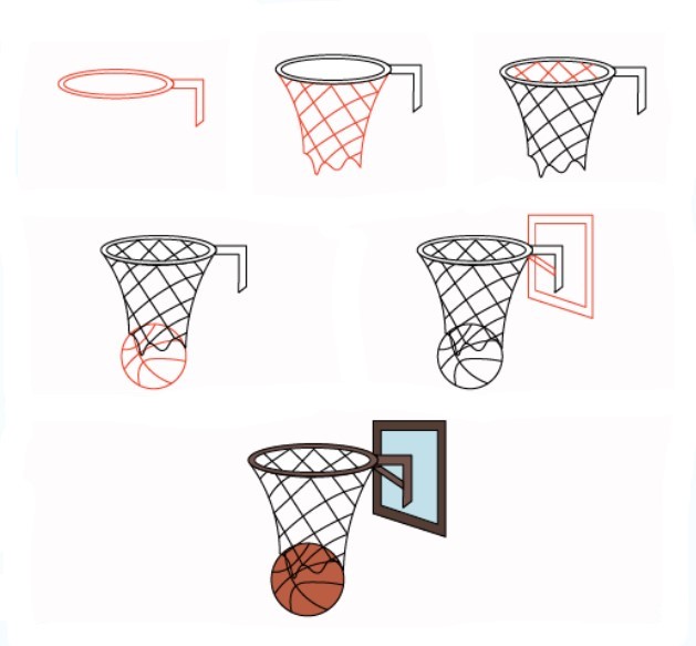 Basketbol tahtası (5) çizimi