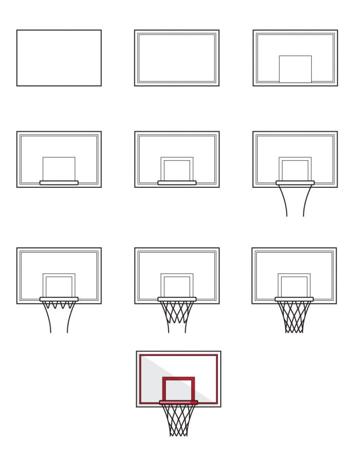 Basketbol tahtası (6) çizimi