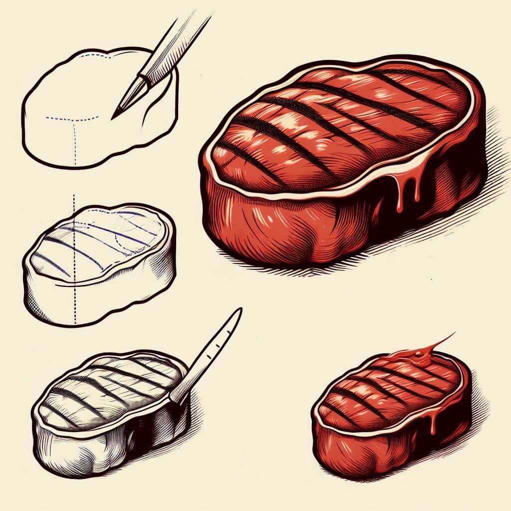 Biftek fikri 8 çizimi