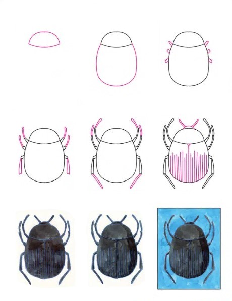 Bir böcek fikri (2) çizimi