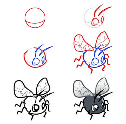 Bir sinek fikri (10) çizimi
