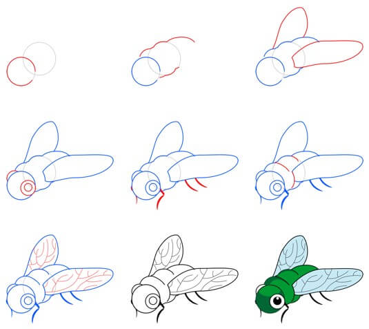 Bir sinek fikri (6) çizimi