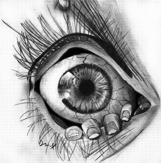 Chicano gözleri (3) çizimi