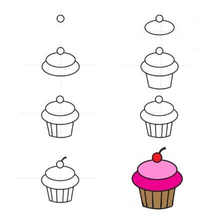 Cupcake fikri (16) çizimi