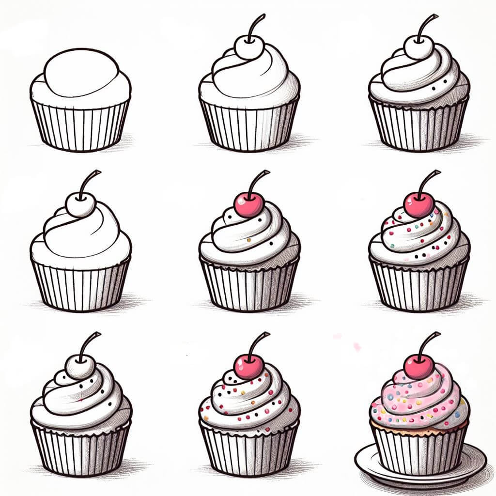 Cupcake fikri (17) çizimi