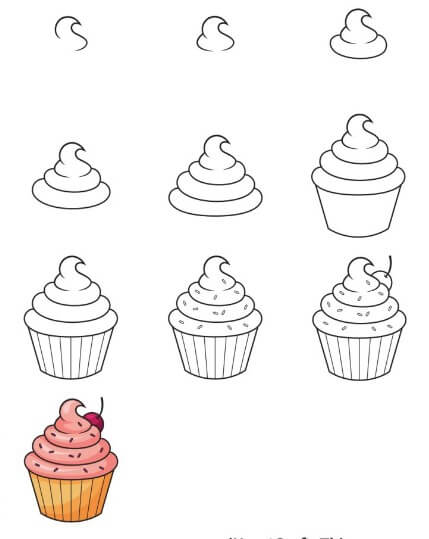 Cupcake fikri (18) çizimi