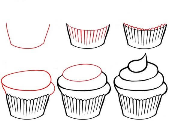 Cupcake fikri (19) çizimi