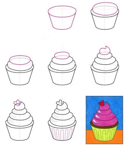 Cupcake fikri (3) çizimi