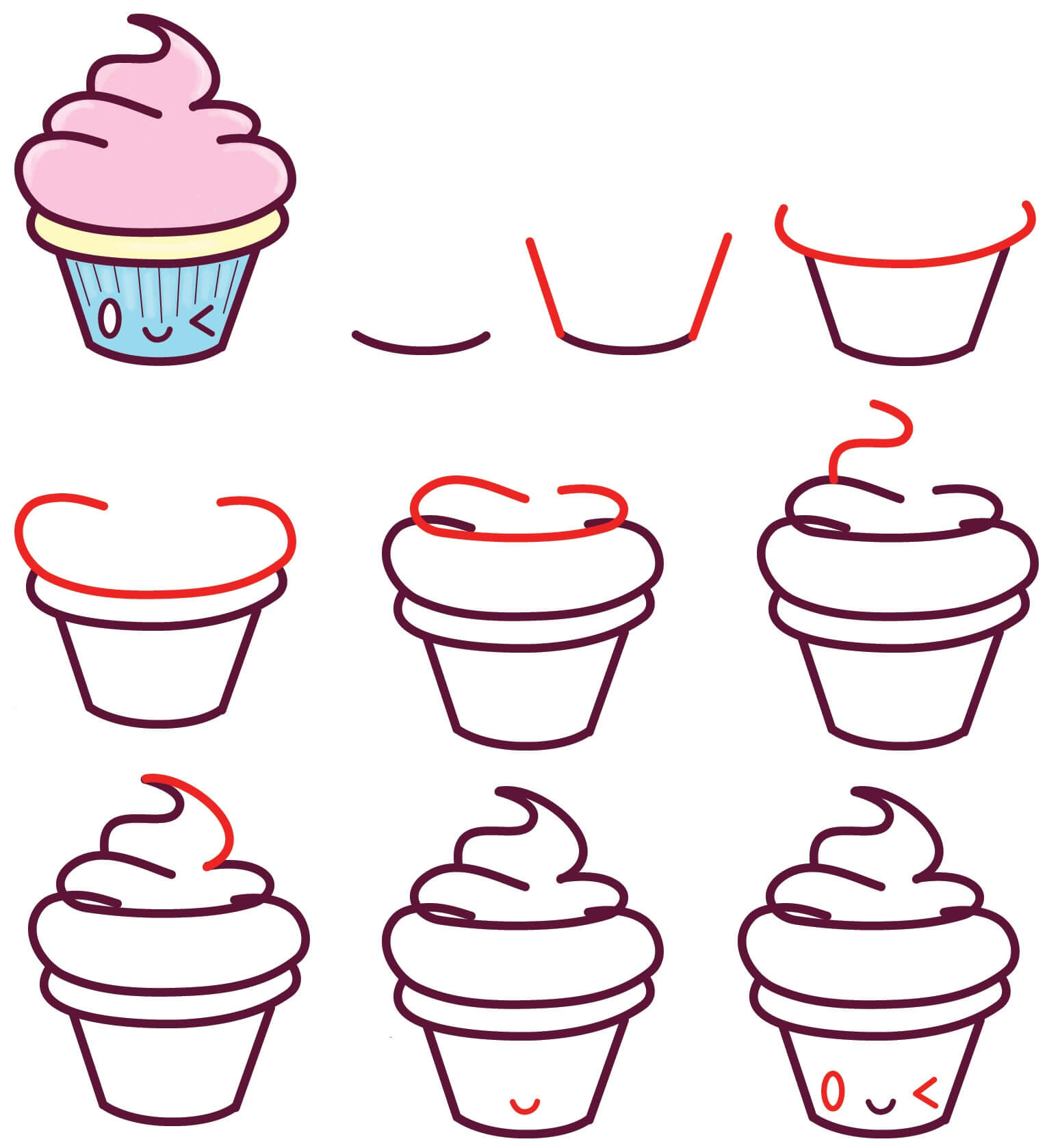 Cupcake fikri (4) çizimi
