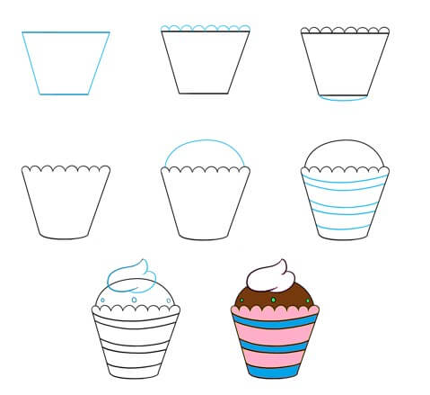 Cupcake fikri (6) çizimi