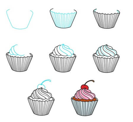 Cupcake fikri (8) çizimi