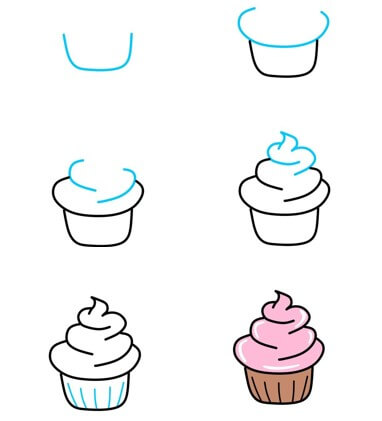 Cupcake fikri (9) çizimi
