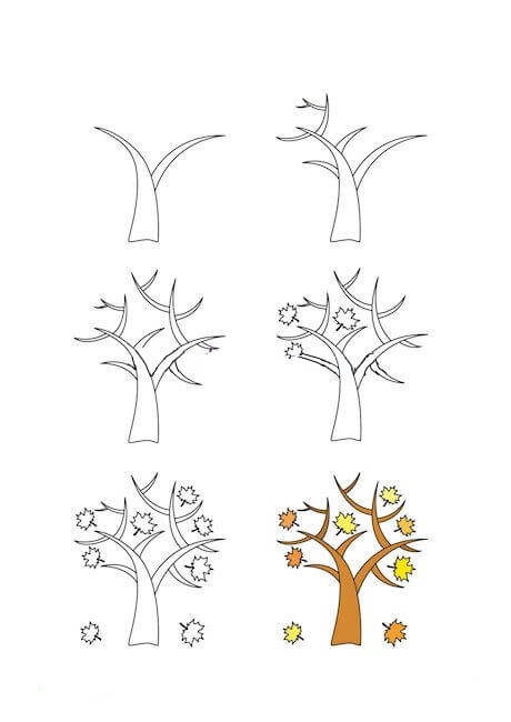 Dekoratif ağaç (1) çizimi