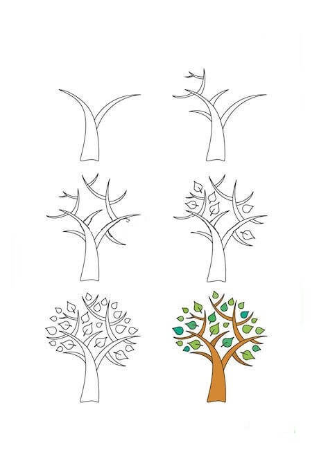 Dekoratif ağaç (3) çizimi