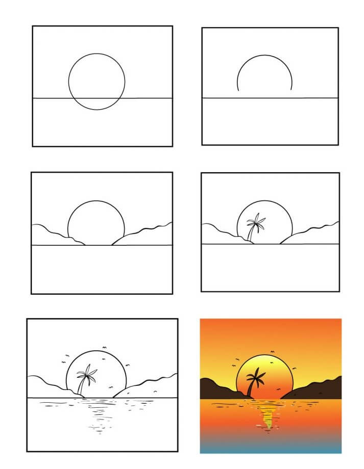 Gün batımı fikri (12) çizimi