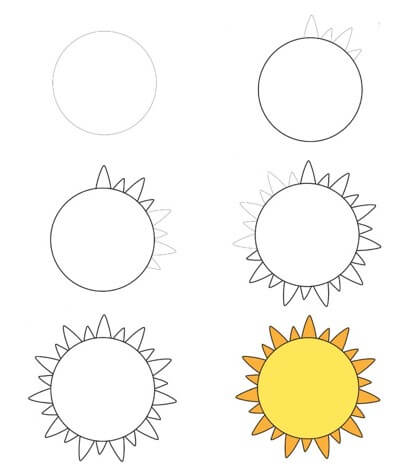 Güneş fikri (10) çizimi