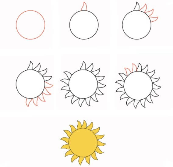 Güneş fikri (3) çizimi
