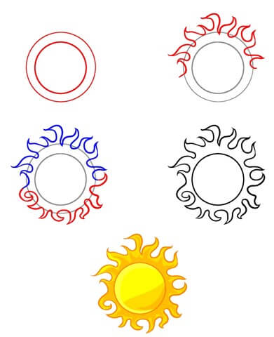 Güneş fikri (4) çizimi