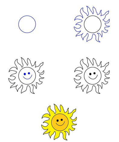 Güneş fikri (7) çizimi
