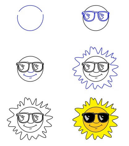 Güneş fikri (8) çizimi