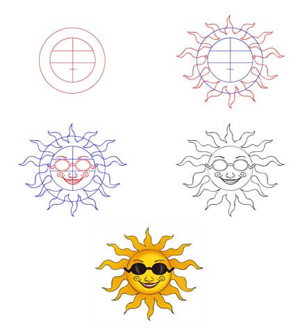 Güneş fikri (9) çizimi