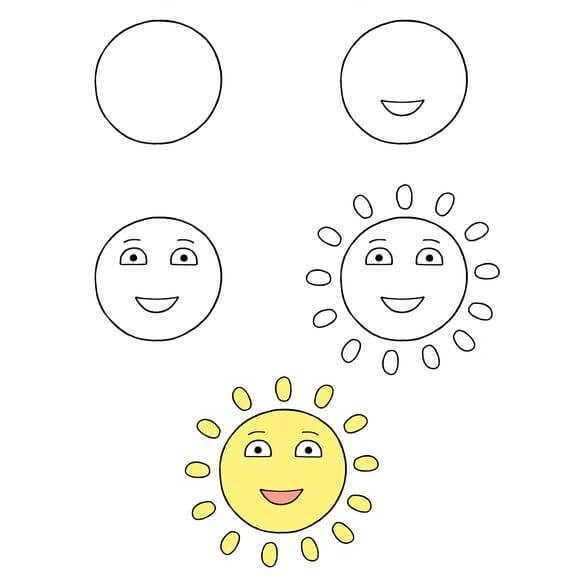 Güneş gülümsemesi (8) çizimi