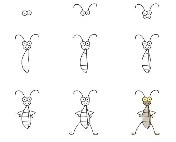 Hamamböcekleri fikri (3) çizimi