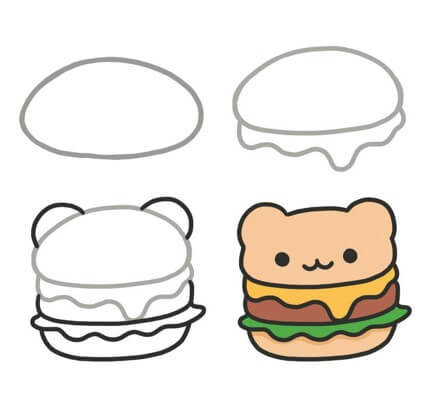 Hamburger animasyonu 2 çizimi