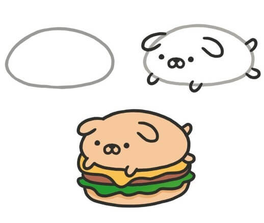 Hamburger animasyonu 4 çizimi