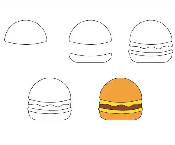 Hamburger fikri 10 çizimi