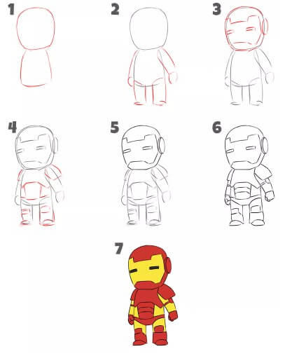 Iron man Sevimli 3 çizimi