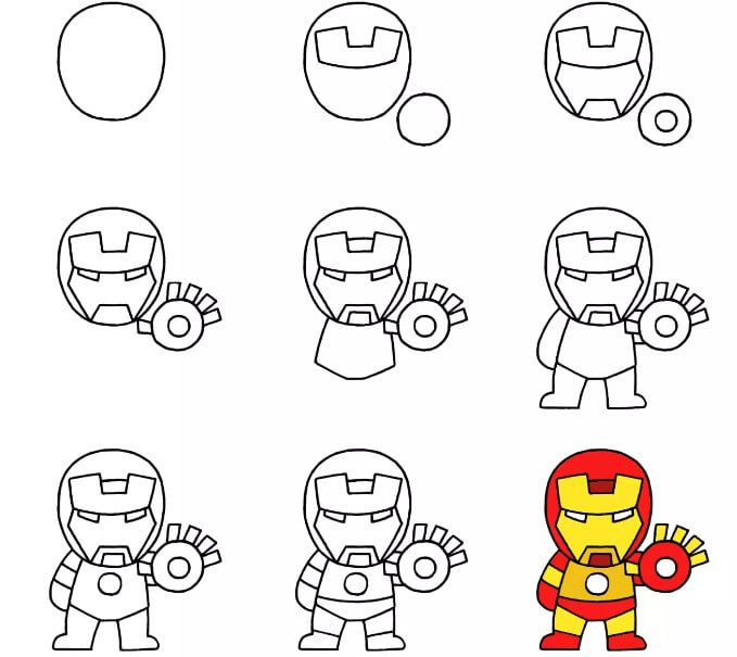Iron man Sevimli çizimi
