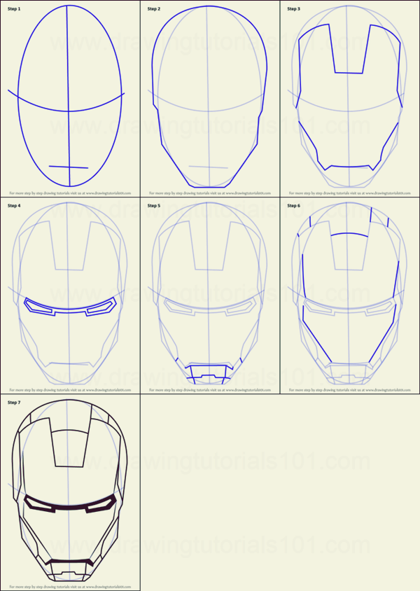 Iron man yüz çizimi