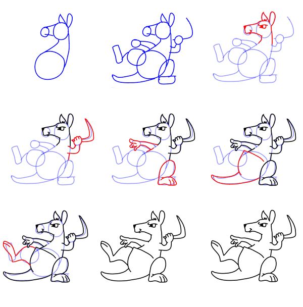 Kanguru fikri (12) çizimi