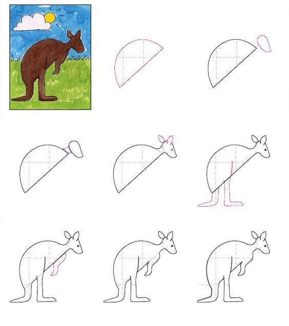 Kanguru fikri (4) çizimi