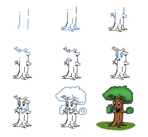 Karikatür ağacı çizimi