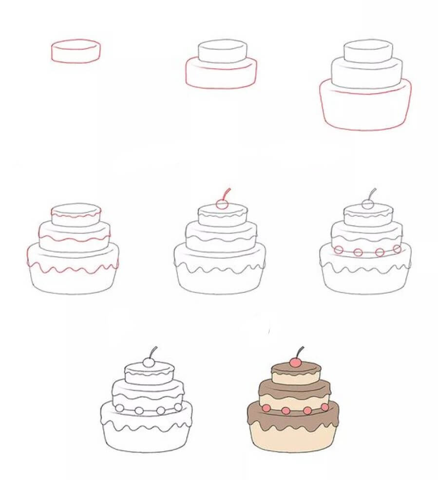 kremalı pasta fikri (1) çizimi