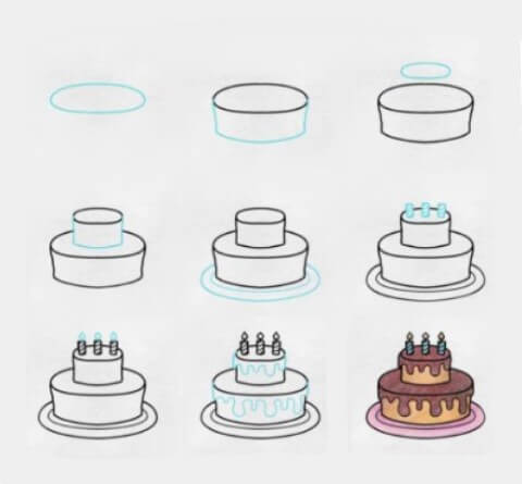 kremalı pasta fikri (2) çizimi