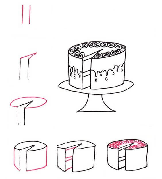 kremalı pasta fikri (7) çizimi