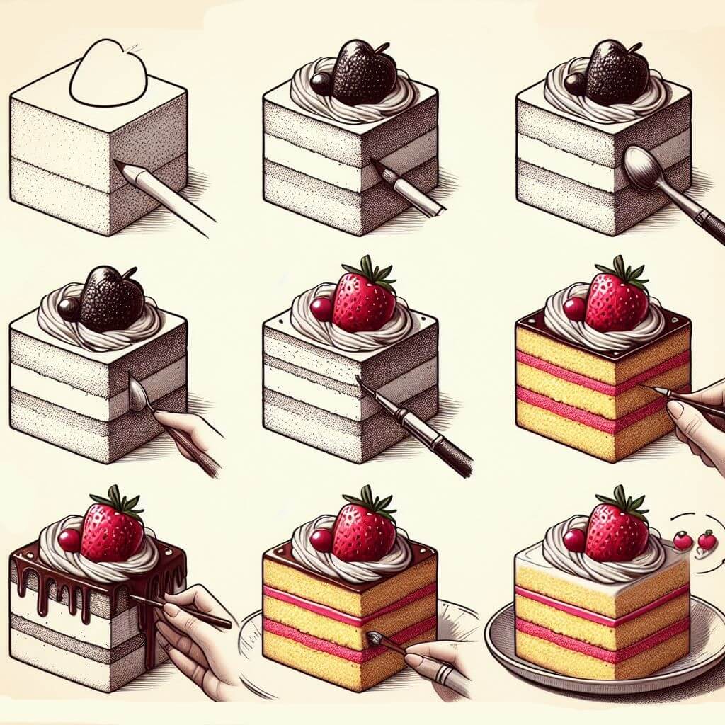 kremalı pasta fikri (8) çizimi