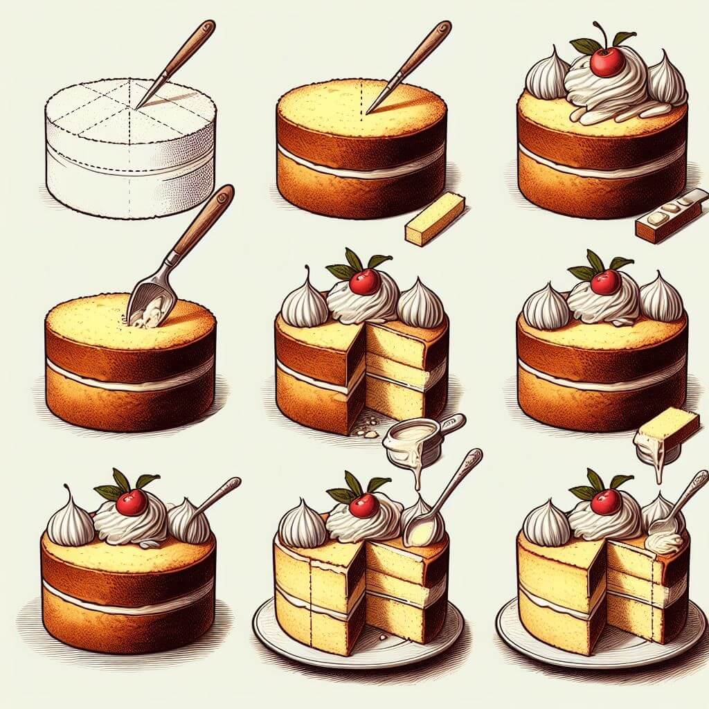 kremalı pasta fikri (9) çizimi